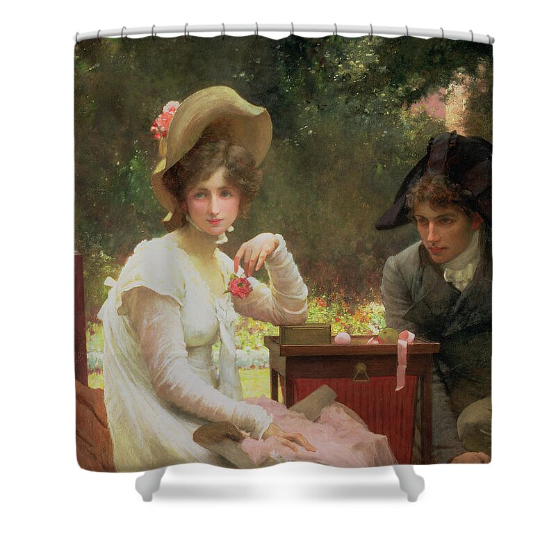 Love Shower Curtain featuring the painting In Love by Marcus Stone