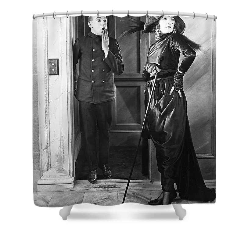 1920 Shower Curtain featuring the photograph In Search Of A Sinner, 1920 by Granger