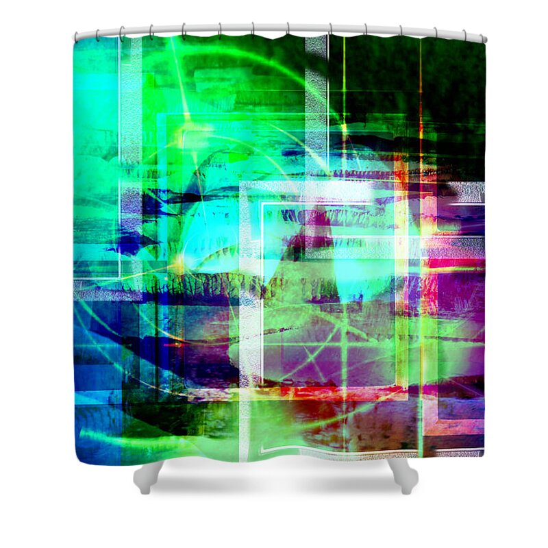 Abstract Shower Curtain featuring the digital art In Spring.. by Art Di