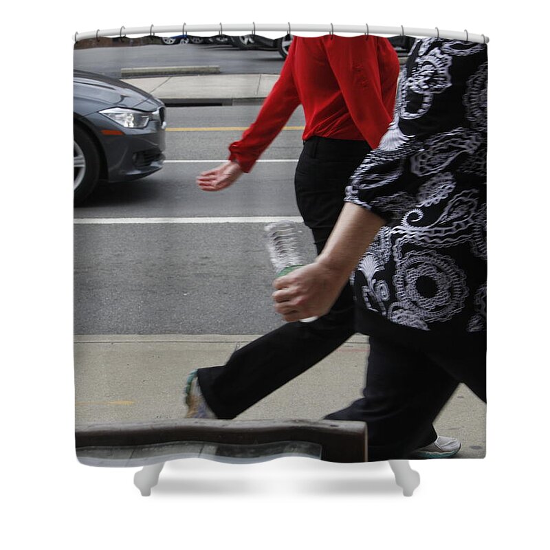 Walking Shower Curtain featuring the photograph In Step by Valerie Collins