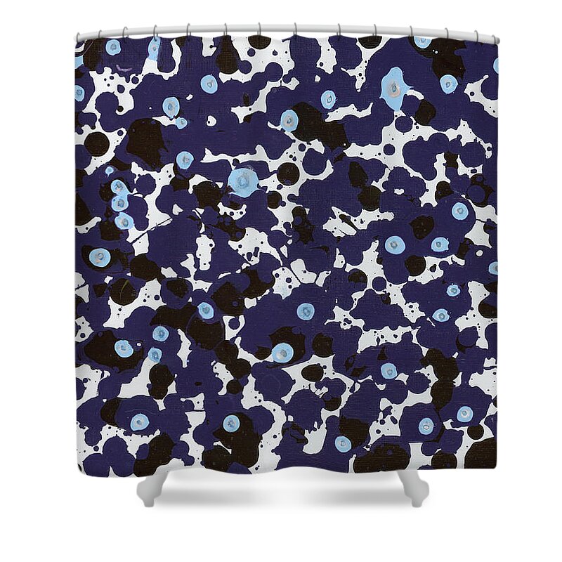 Abstract Shower Curtain featuring the painting In Tears by Matthew Mezo