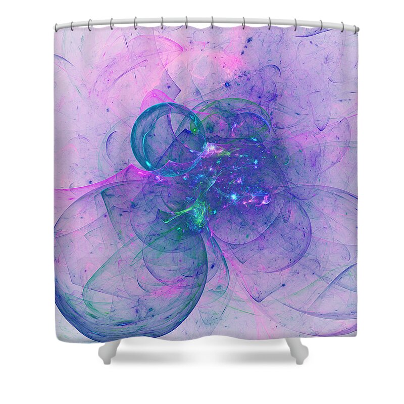Art Shower Curtain featuring the digital art In The Mood by Jeff Iverson