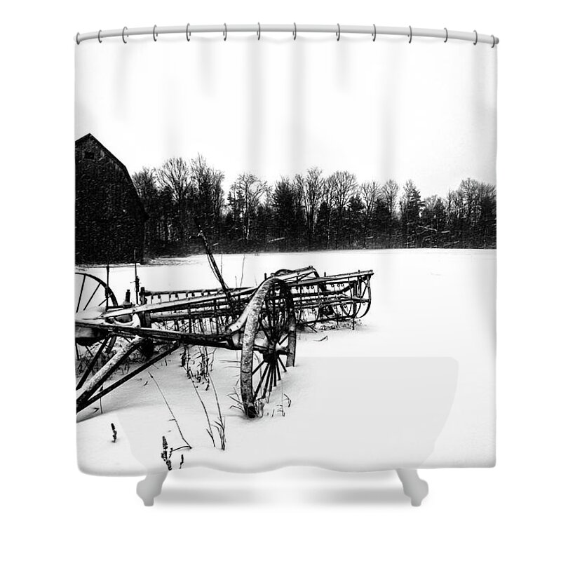 Landscape Shower Curtain featuring the photograph In the Snow by Robert Och