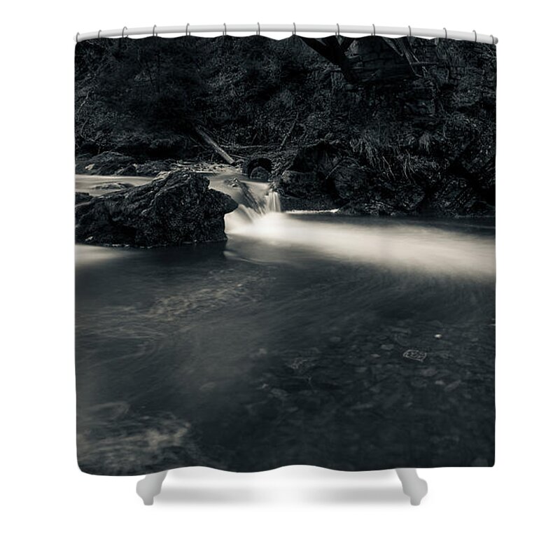 Oker Shower Curtain featuring the photograph in the valley of Oker, Harz by Andreas Levi