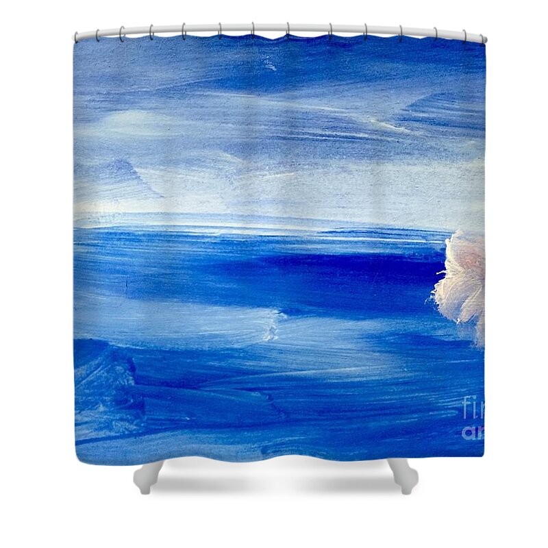 Life Shower Curtain featuring the painting In this Sea of life by Trilby Cole
