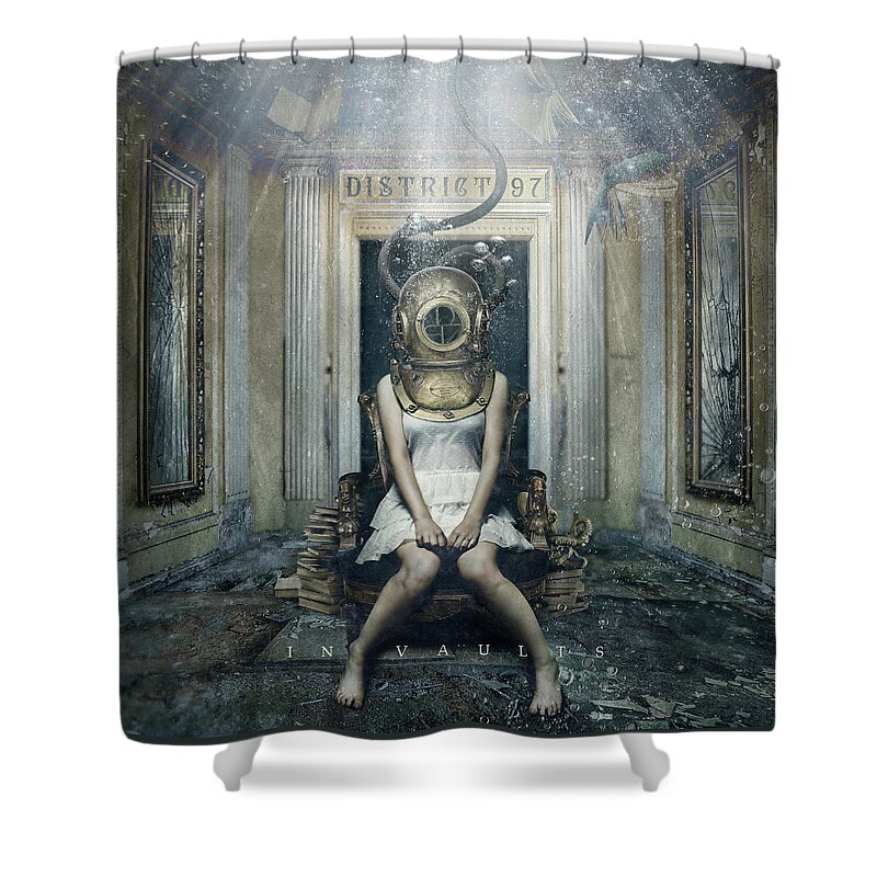  Shower Curtain featuring the digital art In Vaults by District 97