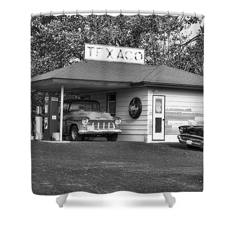 police Car Shower Curtain featuring the photograph In Waiting by Paul DeRocker