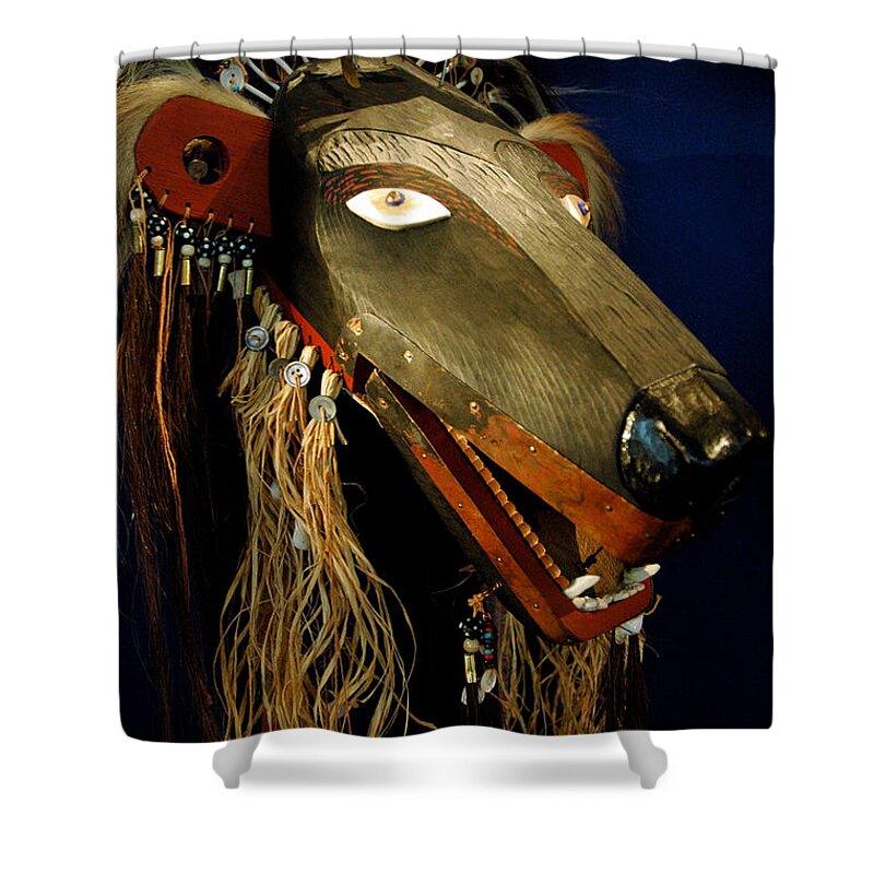 Usa Shower Curtain featuring the photograph Indian Animal Mask by LeeAnn McLaneGoetz McLaneGoetzStudioLLCcom