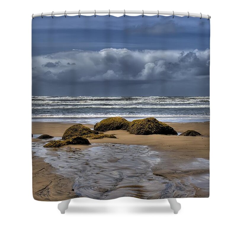 Hdr Shower Curtain featuring the photograph Indian Beach by Brad Granger