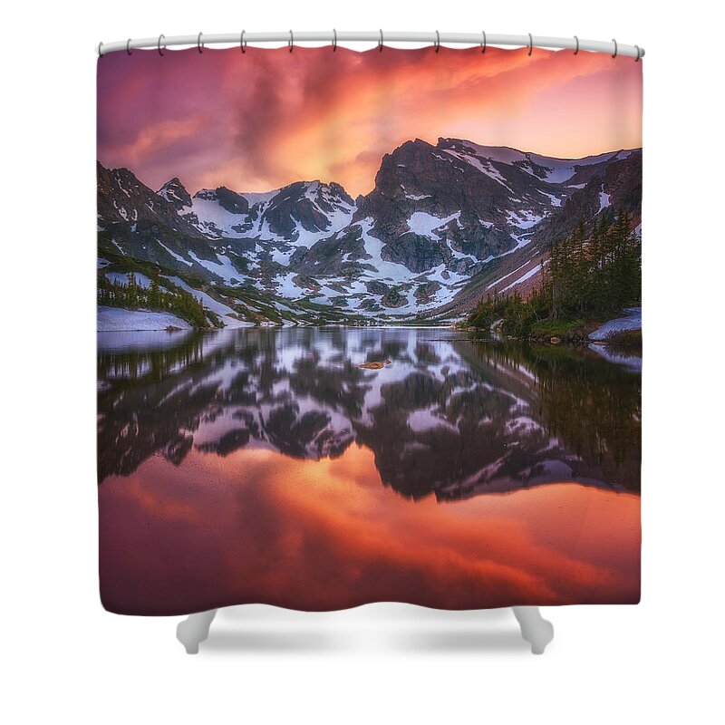 Colorado Shower Curtain featuring the photograph Indian Peaks Reflection by Darren White