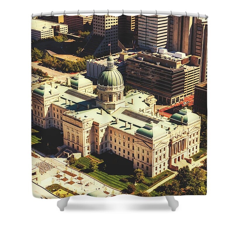 Indianapolis Shower Curtain featuring the photograph Indiana Statehouse - Indianapolis by Mountain Dreams
