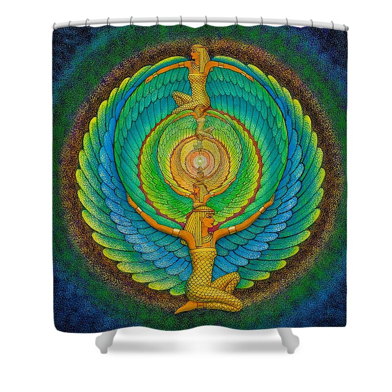 Meditation Shower Curtain featuring the painting Infinite Isis by Sue Halstenberg