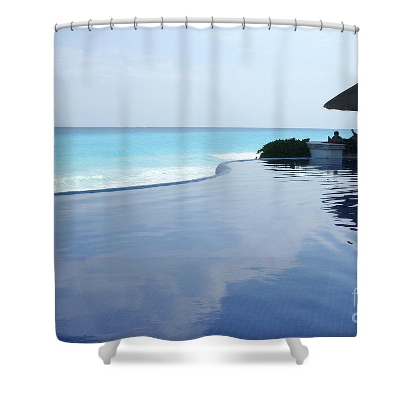 Infinity Shower Curtain featuring the photograph Infinity Pool by Thomas Marchessault