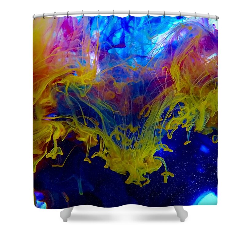 Ink Shower Curtain featuring the photograph Ink explosion 9 by Lilia S