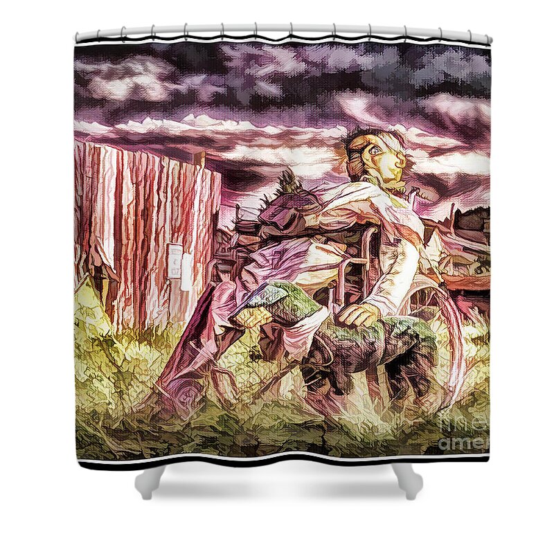 Insanity-digital Shower Curtain featuring the photograph Insanity-digital by Bitter Buffalo Photography