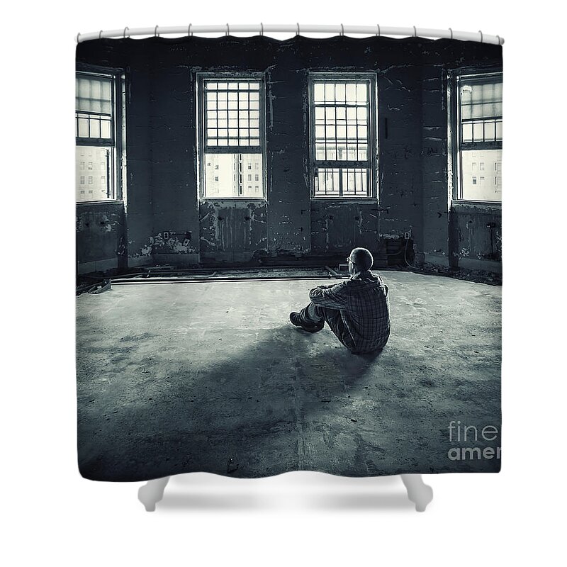 Kremsdorf Shower Curtain featuring the photograph Inside My Darkness by Evelina Kremsdorf