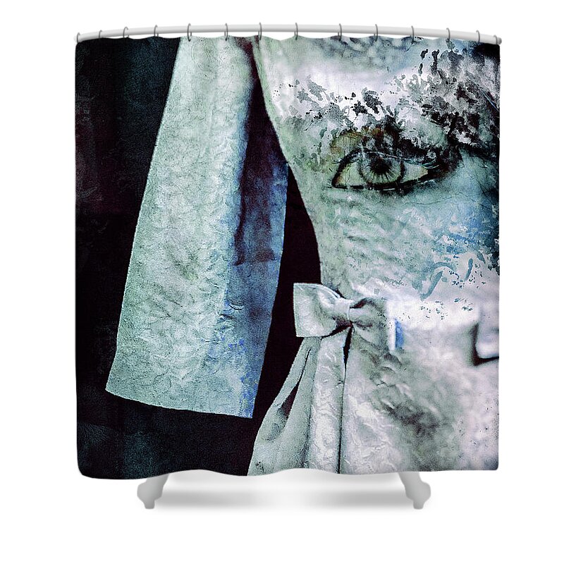 Bride Shower Curtain featuring the photograph Inside the bride dress by Gabi Hampe