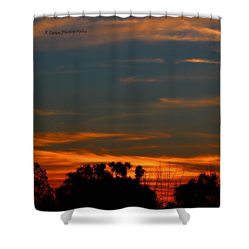  Sunset Shower Curtain featuring the photograph Intense Sky by Robert Carey