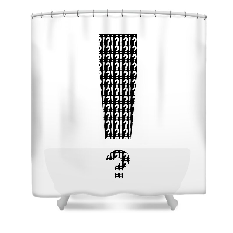 2d Shower Curtain featuring the photograph Interrobang 3 by Brian Wallace
