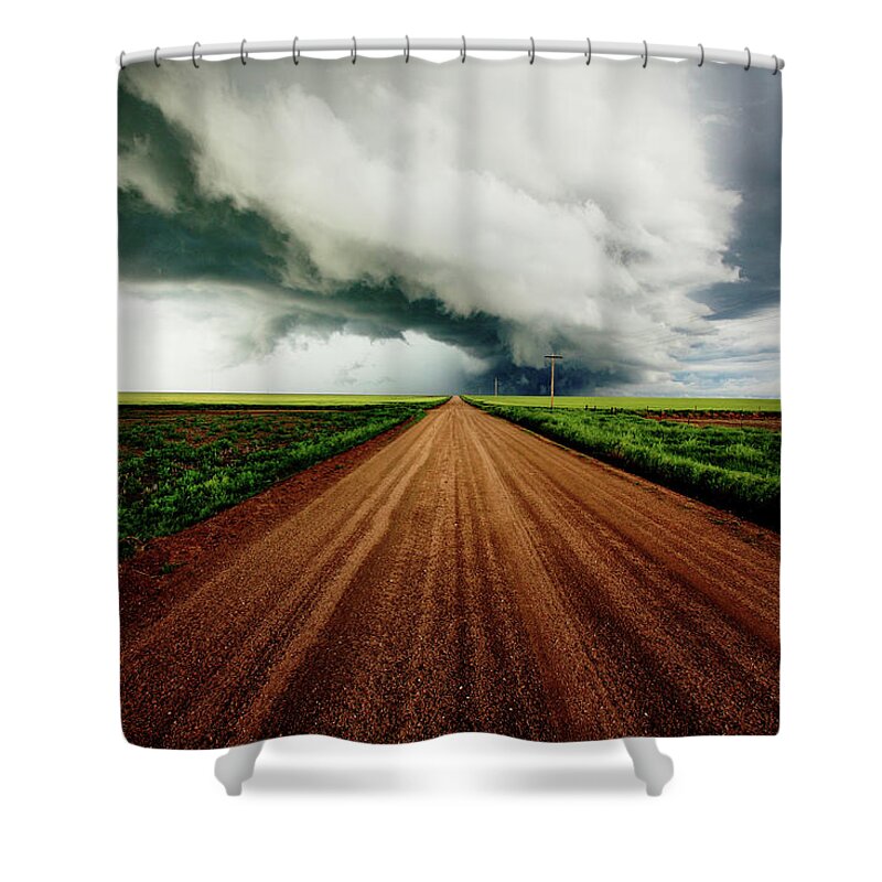 Weather Shower Curtain featuring the photograph Into The Storm by Brian Gustafson