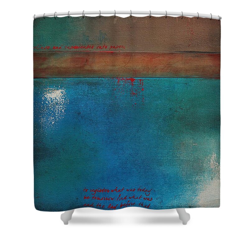Acrylic Shower Curtain featuring the painting Into the Wisp 1 by Brenda O'Quin