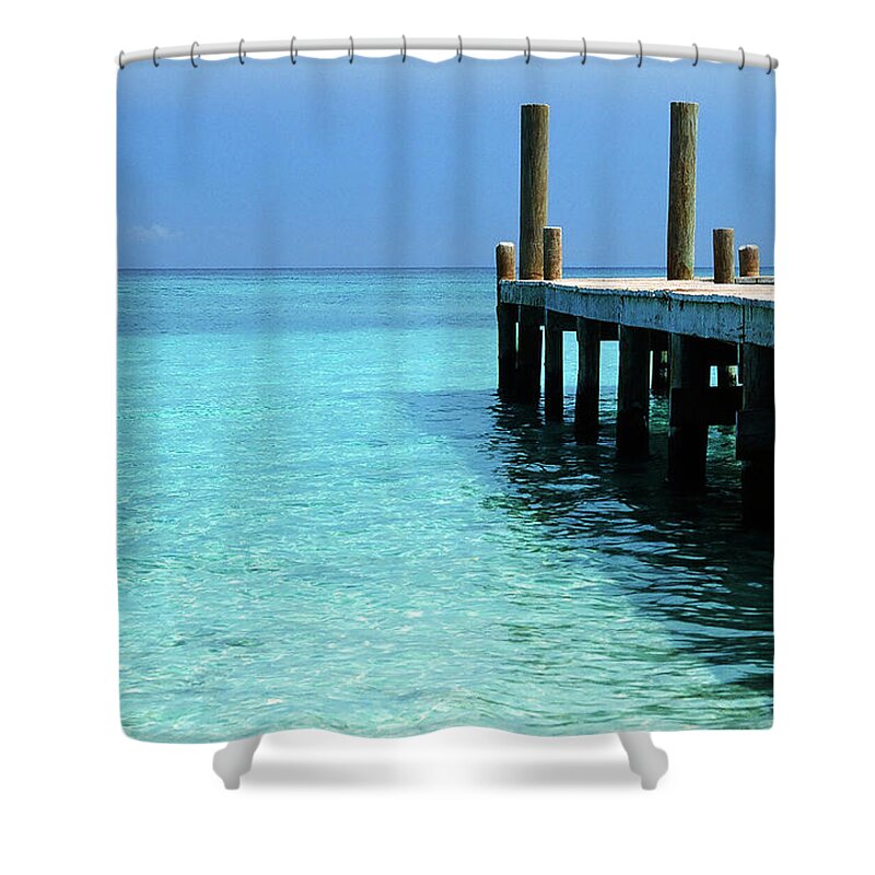 Dick Shower Curtain featuring the photograph Inviting Dock by Ted Keller