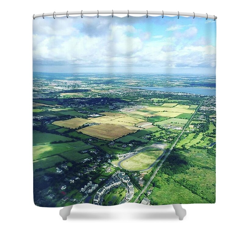 Irish Shower Curtain featuring the photograph Ireland From The Sky by Aleck Cartwright