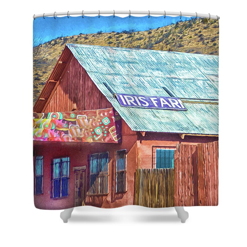 New Mexico Shower Curtain featuring the photograph Iris Farm by Jolynn Reed