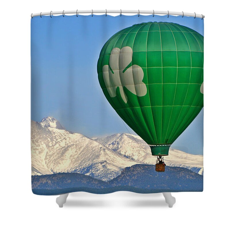 Hotairballoon Shower Curtain featuring the photograph Irish Balloon by Scott Mahon