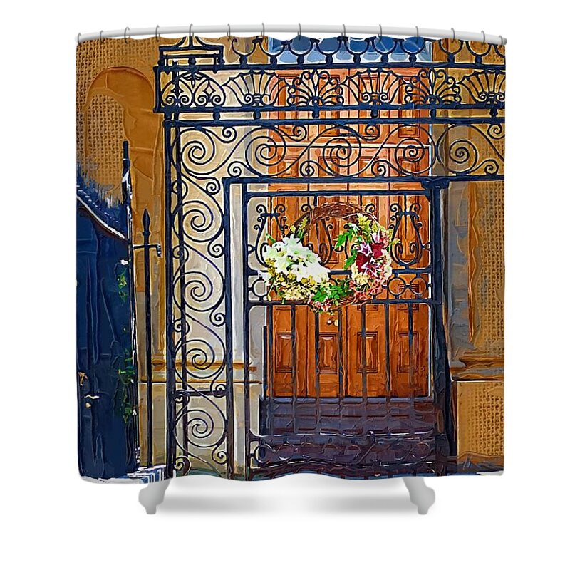 Church Shower Curtain featuring the photograph Iron Gate by Donna Bentley