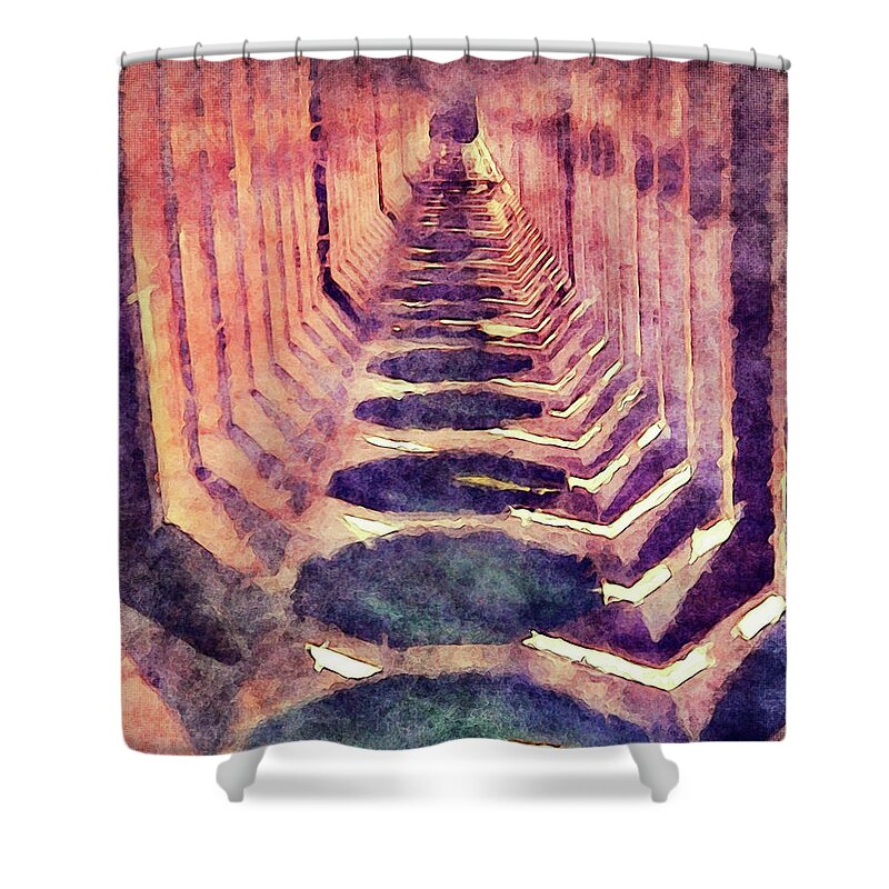 Marquette Shower Curtain featuring the photograph Iron Ore Dock Interior by Phil Perkins