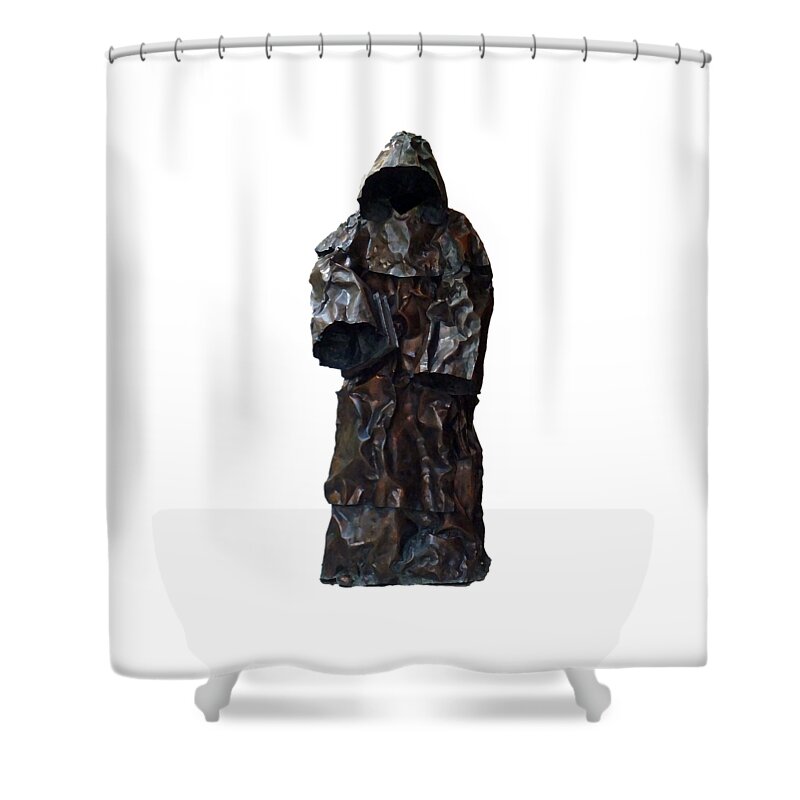 Digital Art Shower Curtain featuring the digital art Iron Robe Art by Francesca Mackenney