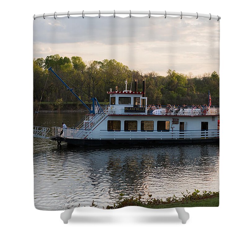 Island Belle Shower Curtain featuring the photograph Island Belle Sternwheeler by Holden The Moment