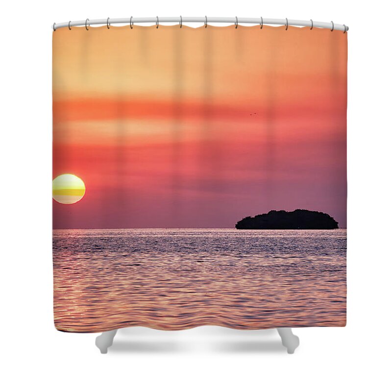 3/22/17 Shower Curtain featuring the photograph Island Sunset by Louise Lindsay