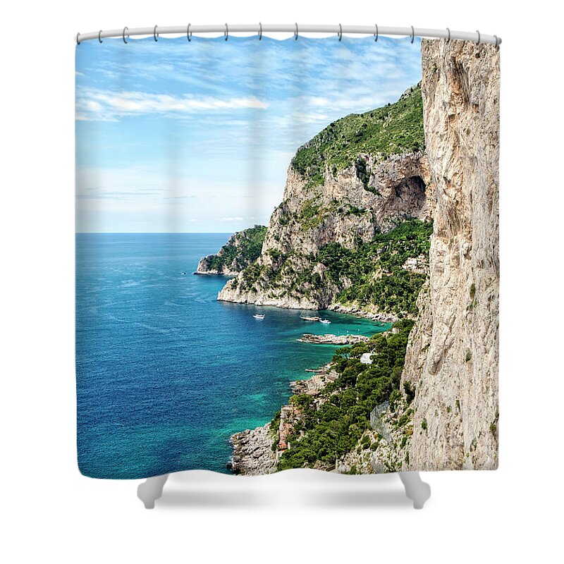 Isle Of Capri Shower Curtain featuring the photograph Isle of Capri by Catherine Reading
