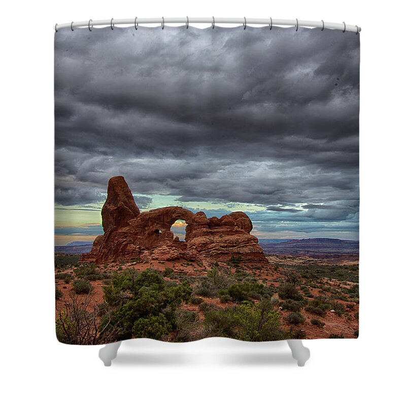 Isolated Arch Shower Curtain featuring the photograph Isolated Arch by Ronald Spencer