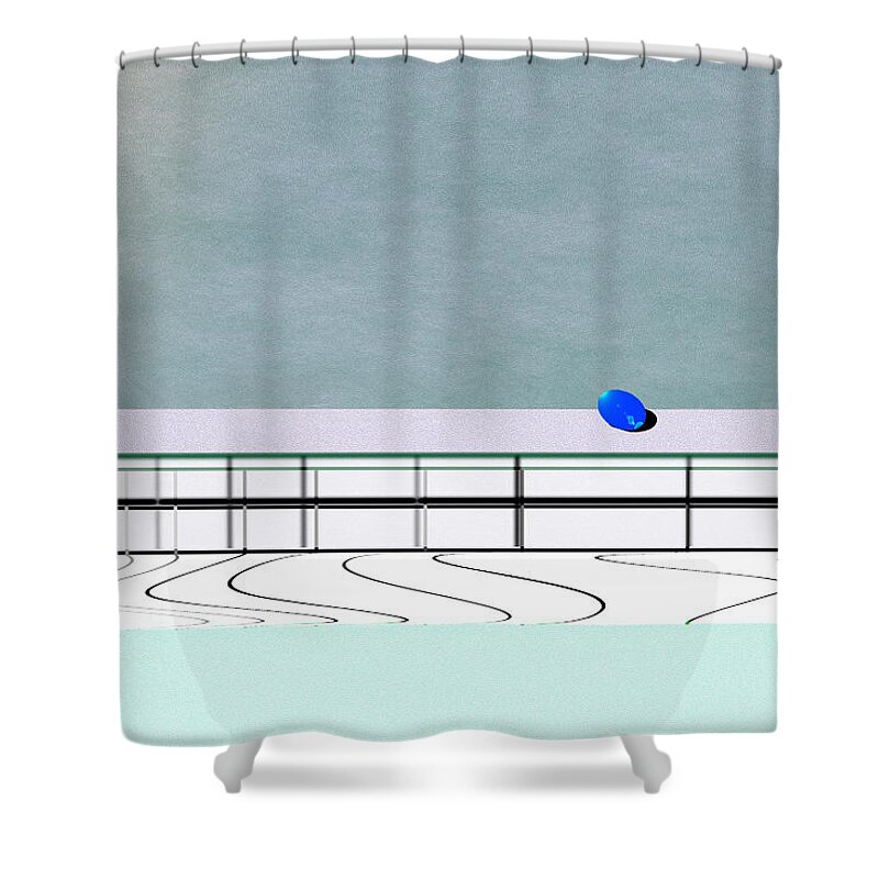 Oval Shower Curtain featuring the digital art Isolation 2 by Kae Cheatham