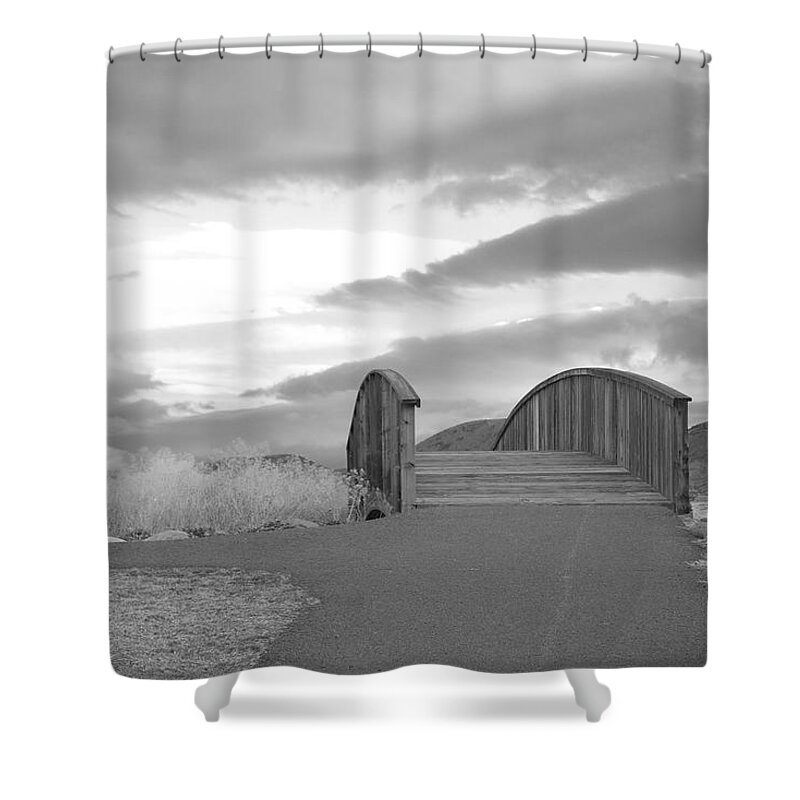 Bridge Shower Curtain featuring the photograph Isolation by Kristy Urain