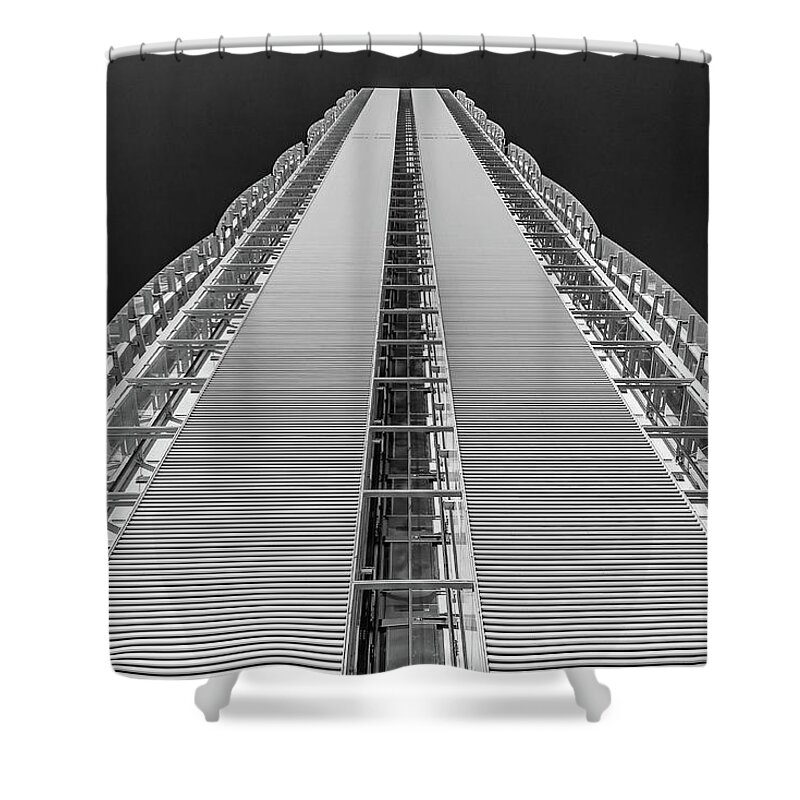 Allianz Tower Shower Curtain featuring the photograph Isozaki tower - Allianz by Marco Iebba