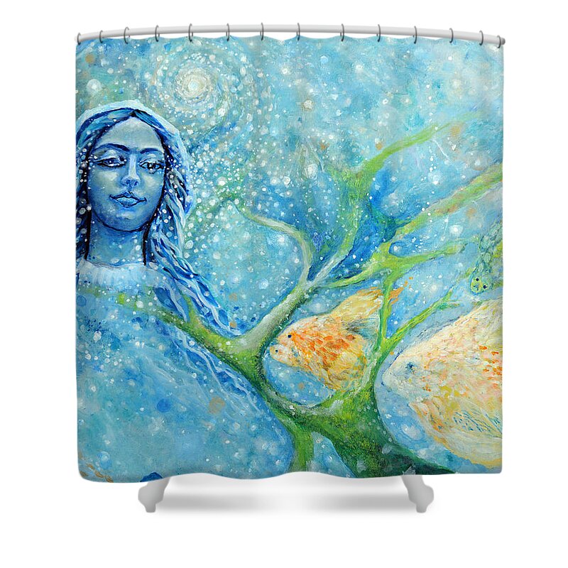 It Must Be True Love Shower Curtain featuring the painting It Must be True Love by Ashleigh Dyan Bayer