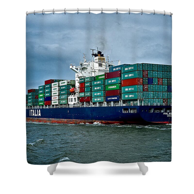 Boat Shower Curtain featuring the photograph Ital Milione by Christopher Holmes