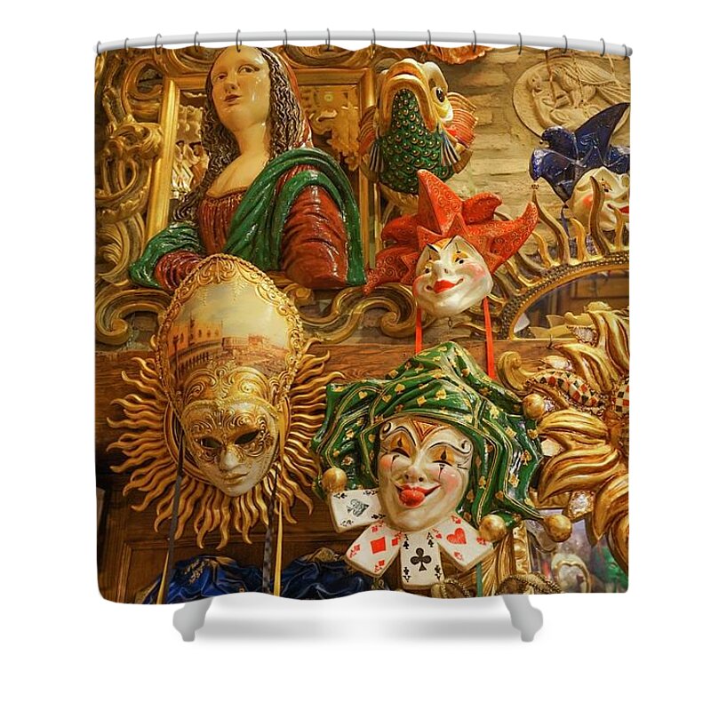 Italy Shower Curtain featuring the photograph Italy Venice Mask by Street Fashion News