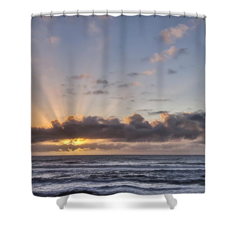 Ocean Shower Curtain featuring the photograph It's a sunset - So what by HW Kateley