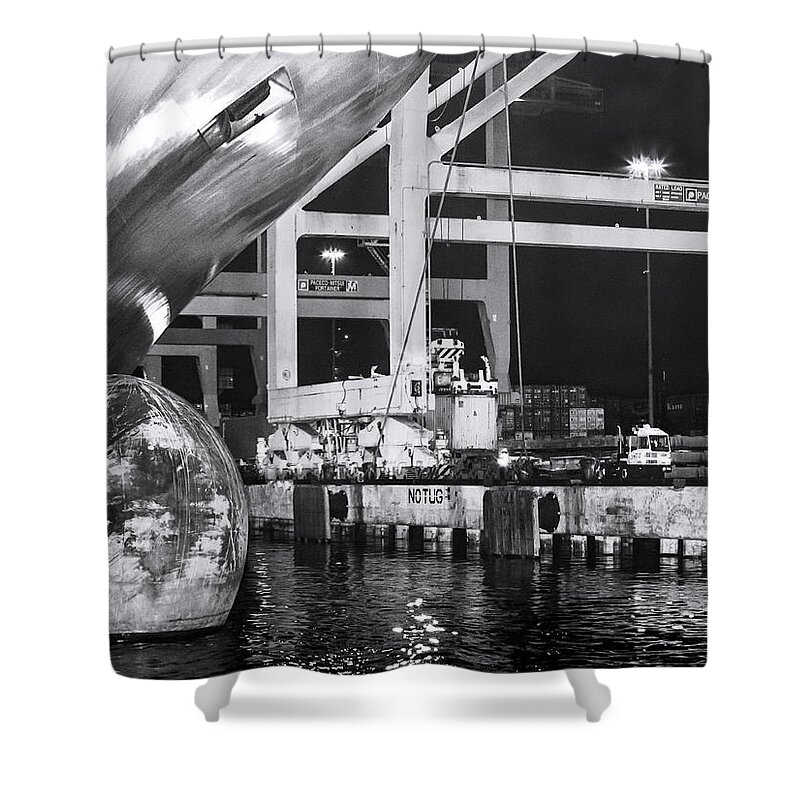 Abstract Shower Curtain featuring the photograph Its All About Scale bw by Denise Dube