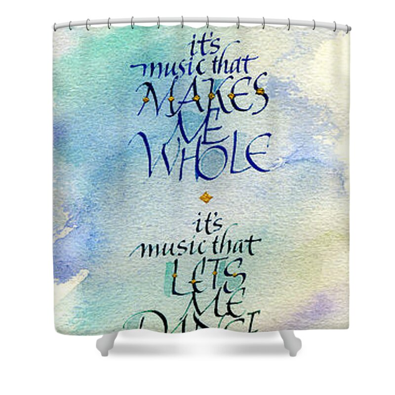 It's Music Shower Curtain featuring the painting It's Music by Judy Dodds