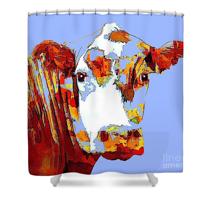 Cow Shower Curtain featuring the photograph Purple Cow by Joyce Creswell
