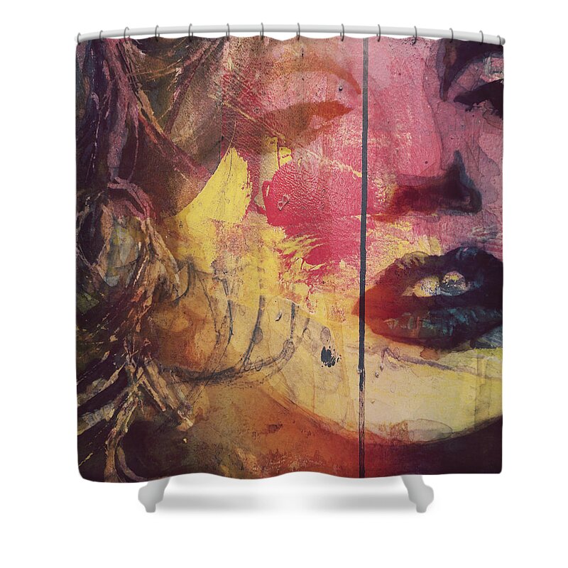 Marilyn Monroe Shower Curtain featuring the painting I've Seen That Movie Too by Paul Lovering
