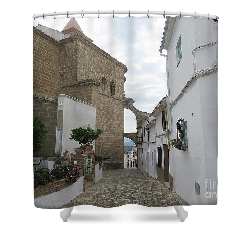 Cordoba Shower Curtain featuring the photograph In the centre of Iznajar by Chani Demuijlder