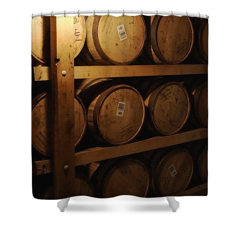 Lynchburg Shower Curtain featuring the photograph Jack Daniels Barrels by Harold Stinnette