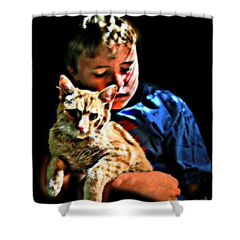  Shower Curtain featuring the digital art Jack n Ginger by Darcy Dietrich